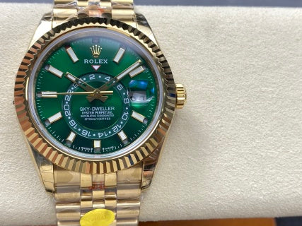 Sky-Dweller Yellow Gold Green Dial