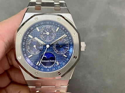 AP Royal Oak Calendario Perpetuo | Acero Esfera Azul