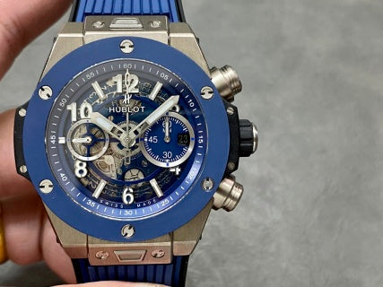 Hublot Big Bang Unico Chronograph | Titanio Azul Esqueletizado