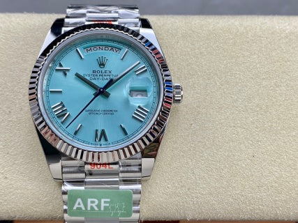 Day-Date 40mm | Acero 904L y Esfera Azul Turquesa